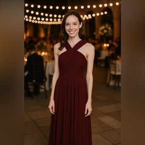 Jenny Yoo Collection Burgundy Formal Gown – EUC, Ready to Wear Size 2